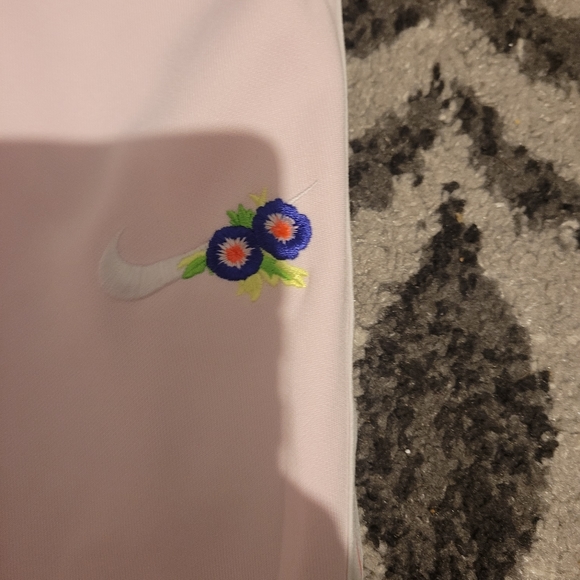 Nike Ultra Femme Pink Striped Track jogger Pants Flower Check Womens - Picture 3 of 5